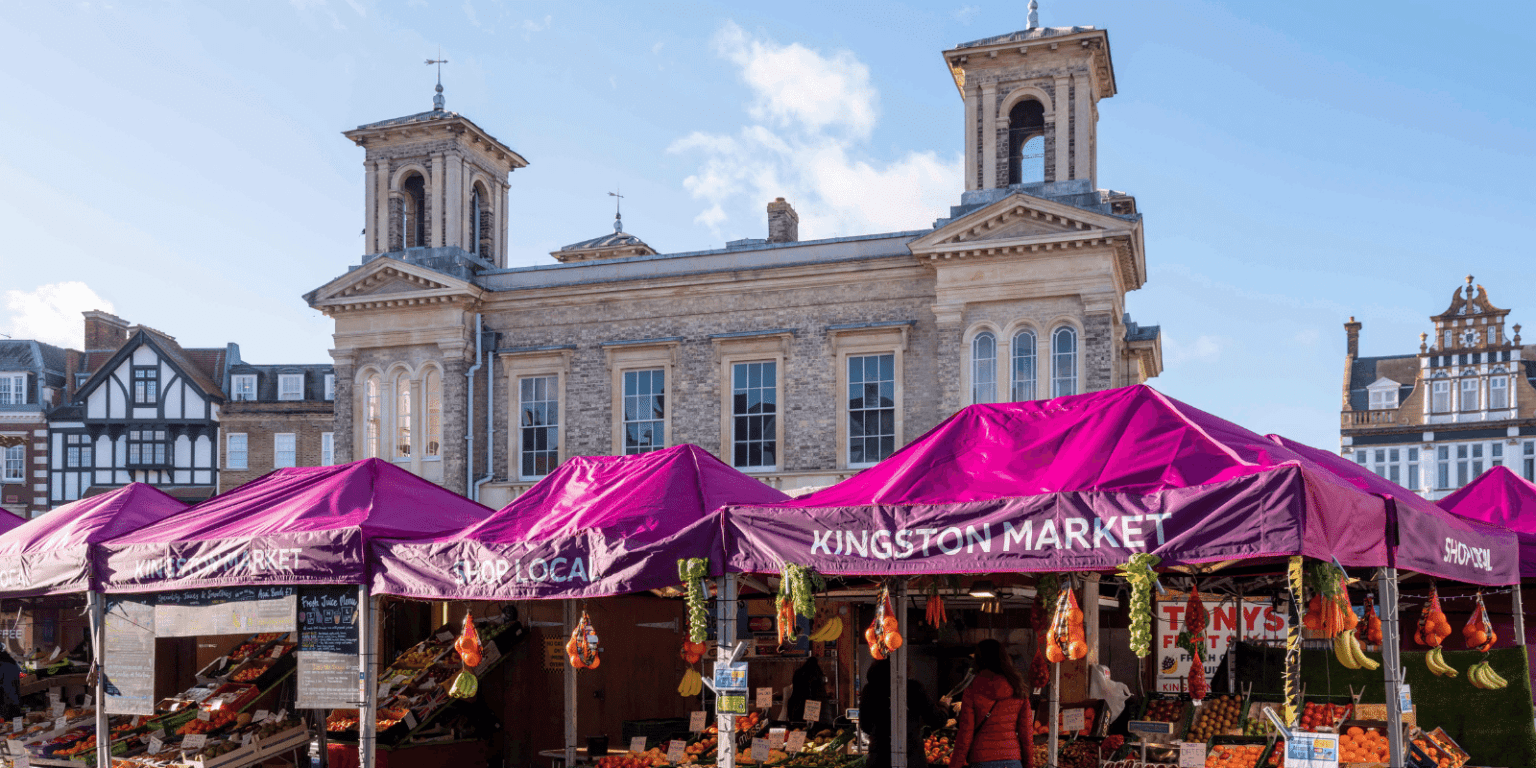 Kingston Market Place stalls and street food
